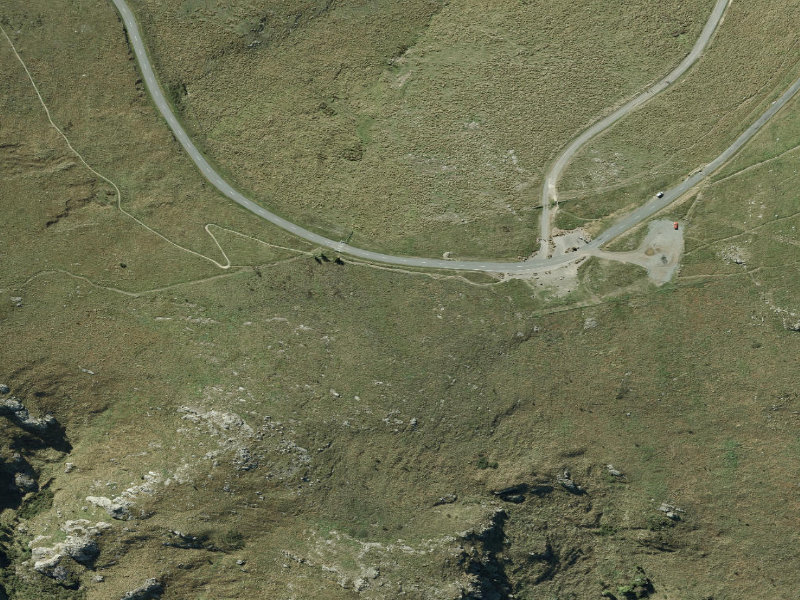 aerial view of Walk and bike track through Hillsborough and the ground around it