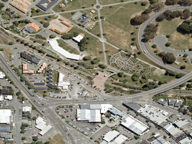 aerial view of Piazza Access Ramp To Lift and the ground around it