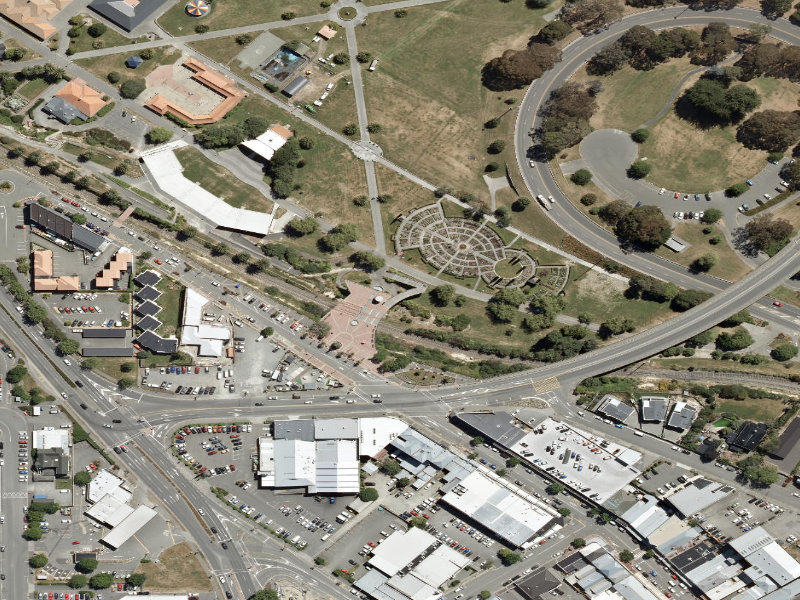 aerial view of Piazza Steps and the ground around it