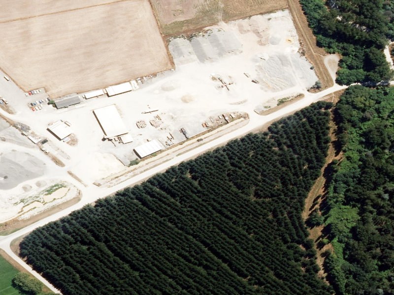 aerial view of Orari River Mountain Bike Tracks and the ground around it
