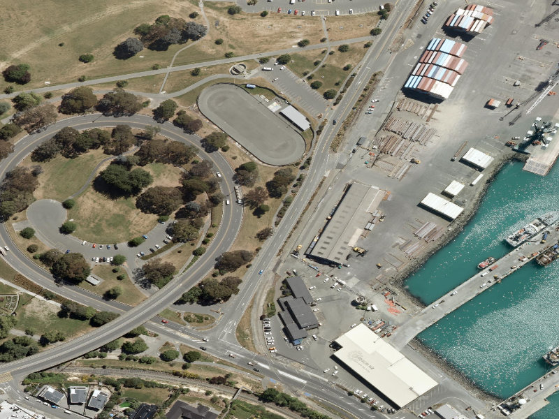 aerial view of Marine Parade Footpath and the ground around it