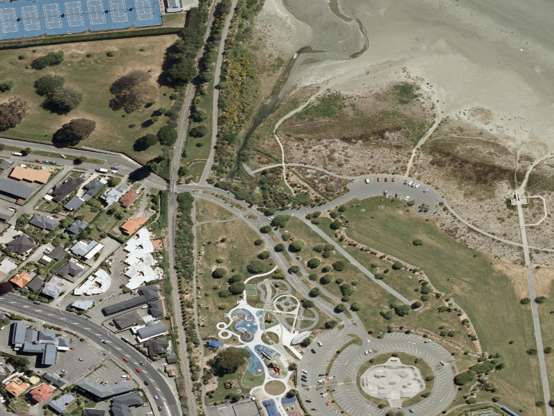 aerial view of Marine Parade - Boardwalk and the ground around it