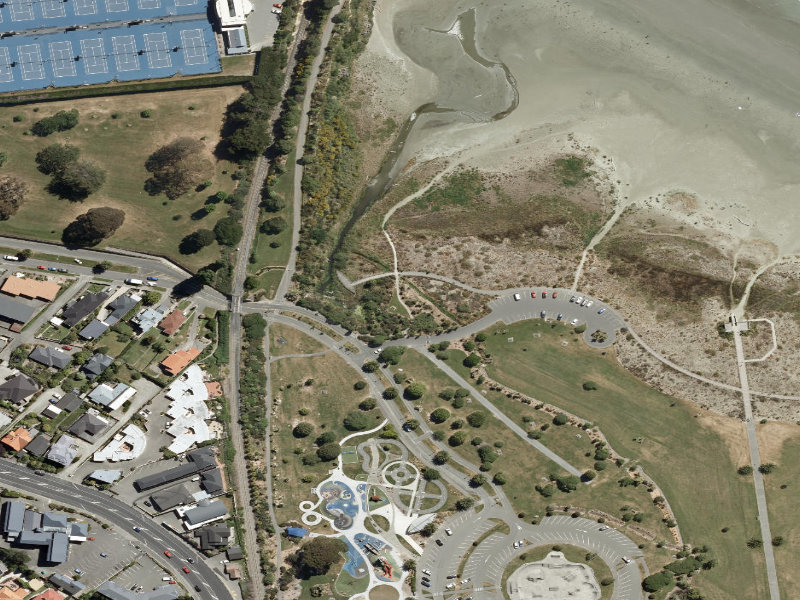 aerial view of Marine Parade - Boardwalk and the ground around it