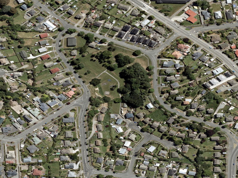 aerial view of Ayr St Walkway and the ground around it