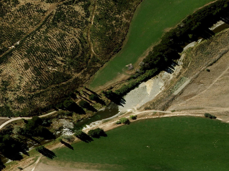 aerial view of Pareora River Walk and the ground around it