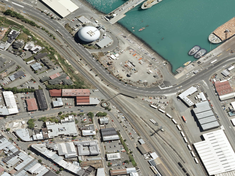 aerial view of Port Loop Road Cycle / Walkway and the ground around it