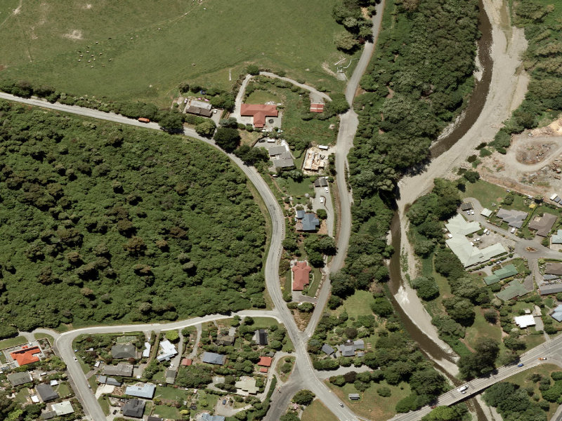 aerial view of Tripp Street Footpath and the ground around it