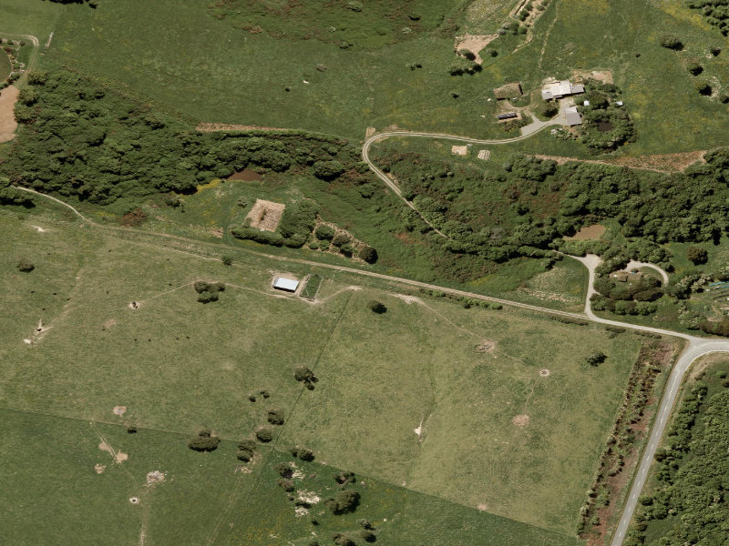 aerial view of Tripp St Gravel Road and the ground around it