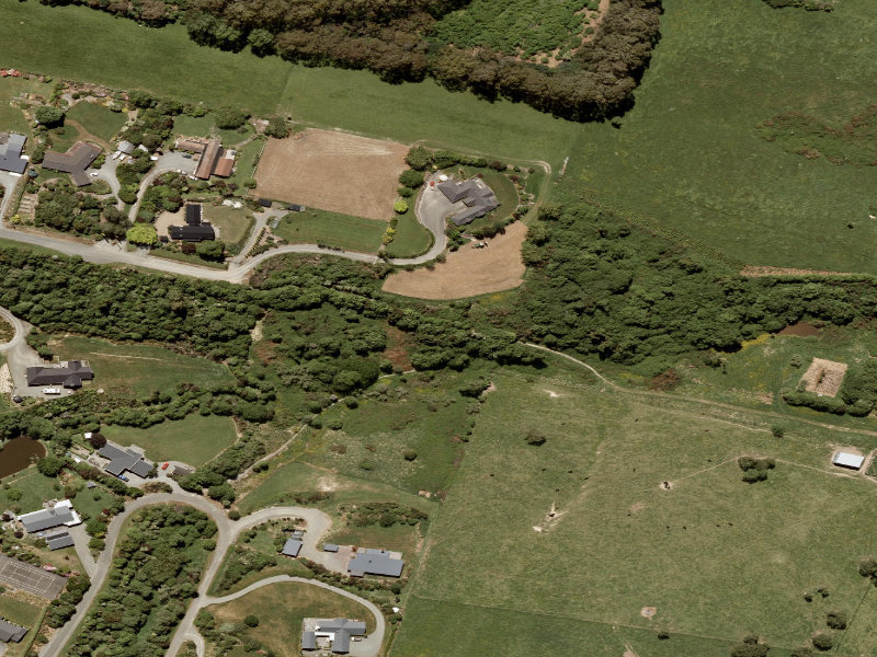 aerial view of Tripp St Ribbonwood Walkway and the ground around it