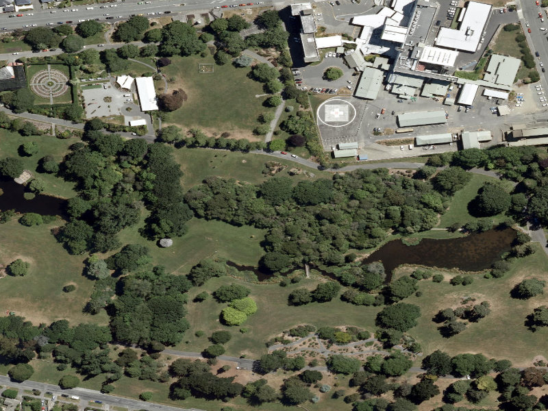 aerial view of Botanic Gardens Paths and the ground around it