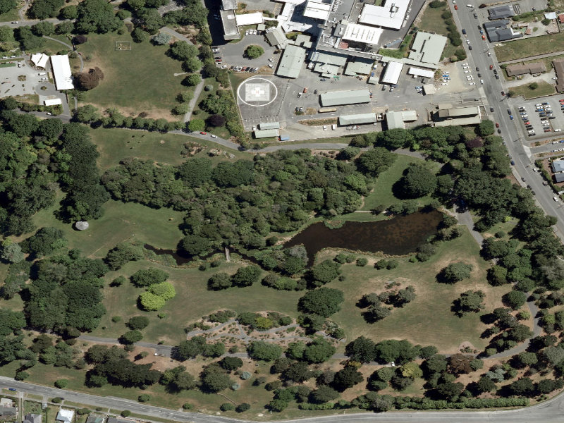 aerial view of Botanic Gardens Paths and the ground around it