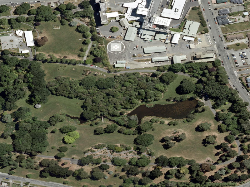 aerial view of Botanic Gardens Paths and the ground around it