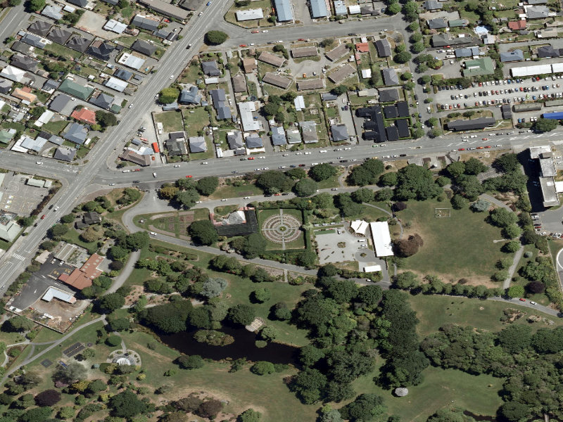 aerial view of Botanic Gardens Paths and the ground around it