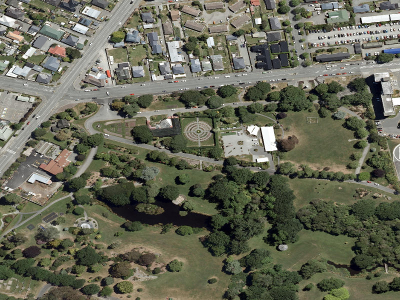 aerial view of Botanic Gardens Paths and the ground around it