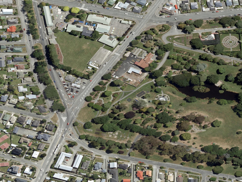 aerial view of Botanic Gardens Paths and the ground around it