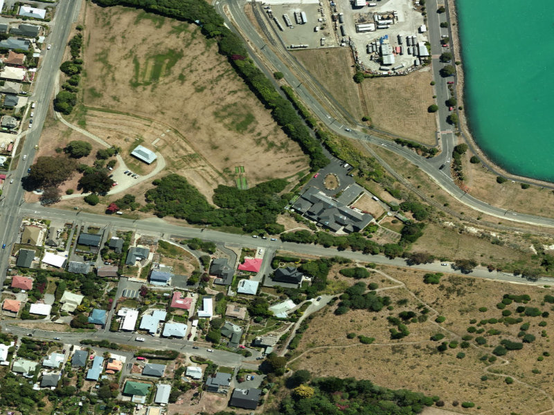 aerial view of Oamaru Walkway and the ground around it