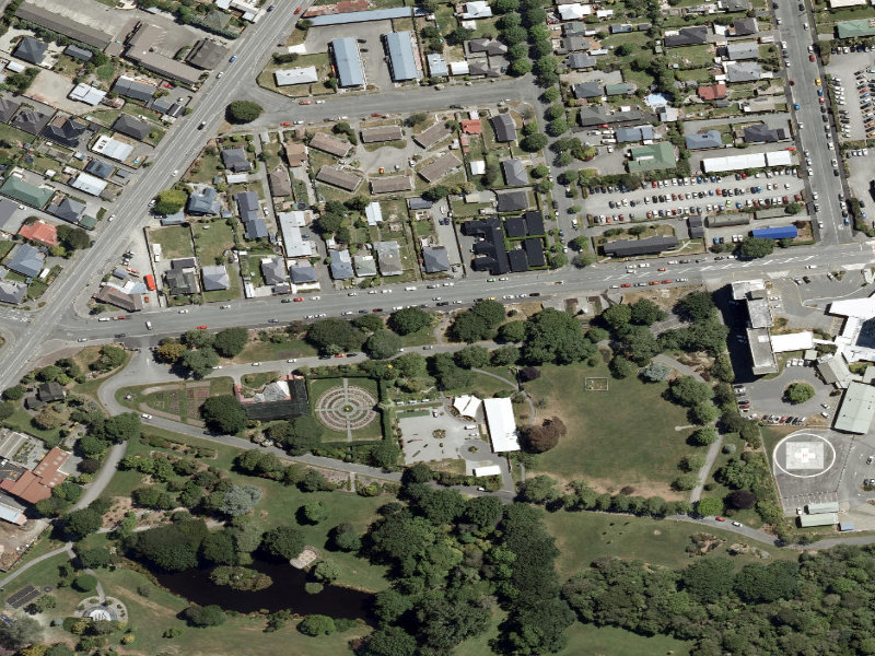 aerial view of Botanic Gardens Paths and the ground around it