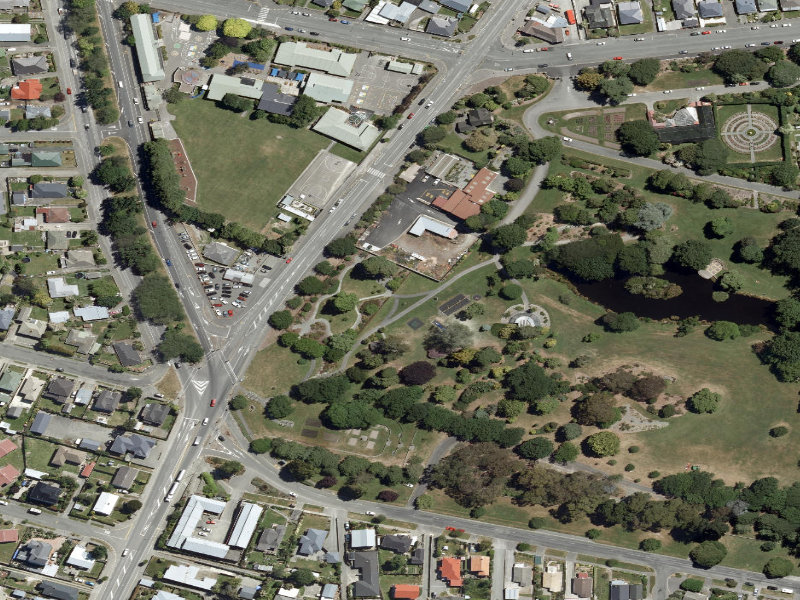 aerial view of Botanic Gardens Paths and the ground around it
