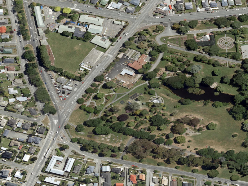 aerial view of Botanic Gardens Paths and the ground around it