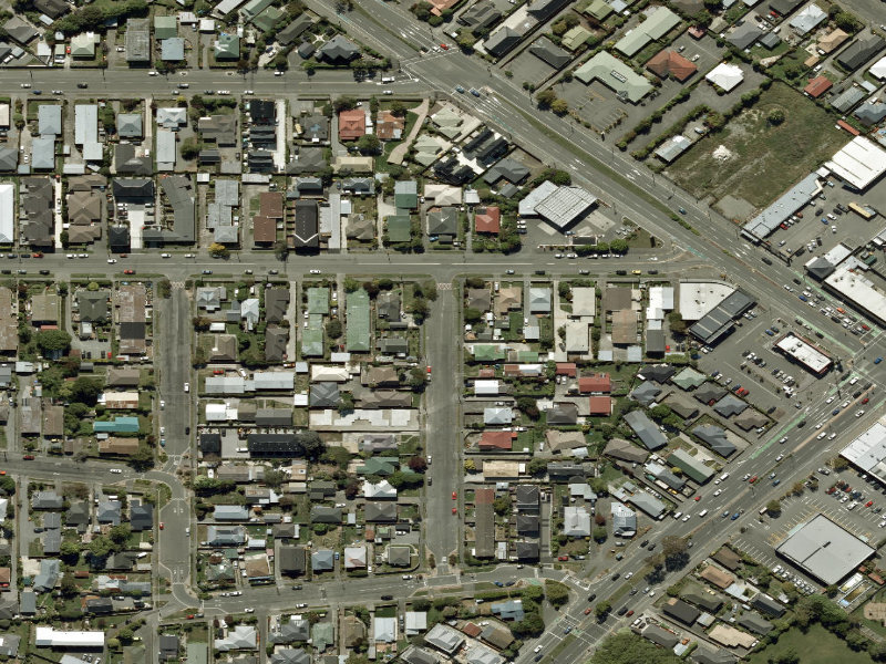aerial view of Walk and bike track through Phillipstown and the ground around it