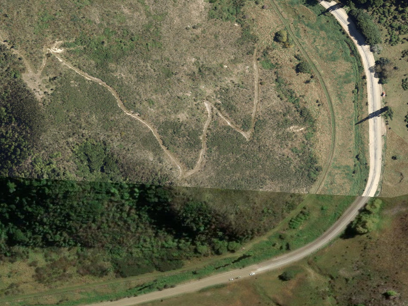 aerial view of Quail Track and the ground around it