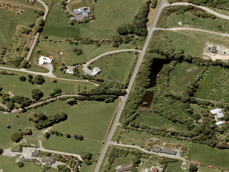 aerial view of Sherratt Rd Walkway and the ground around it