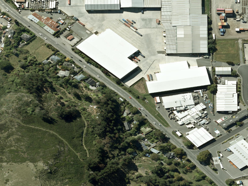 aerial view of Walk and bike track through Hillsborough and the ground around it
