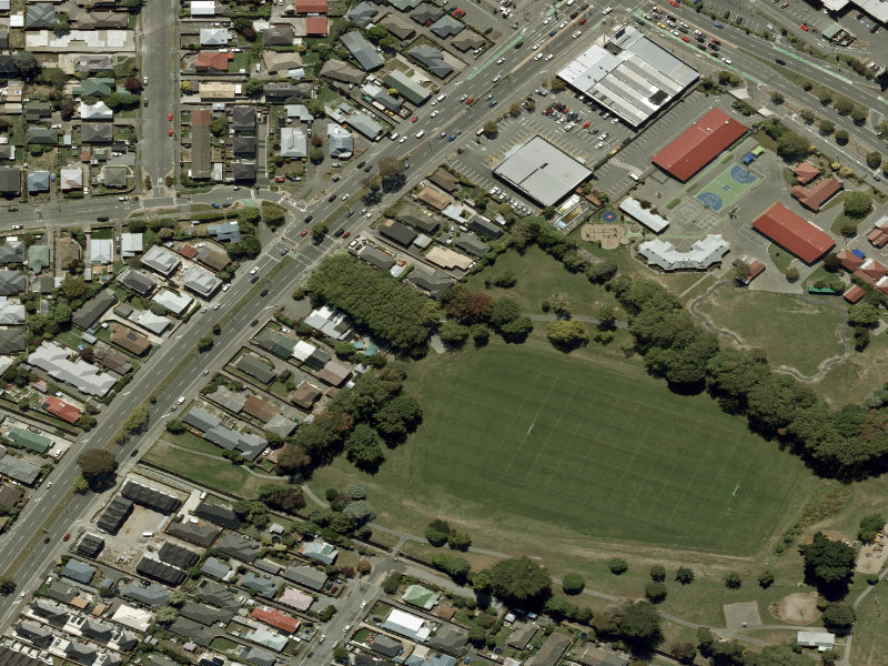 aerial view of Walk and bike track through Phillipstown and the ground around it
