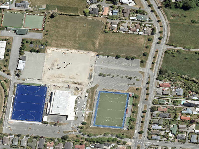 aerial view of Path Through Aorangi Park and the ground around it