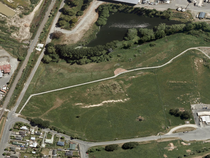 aerial view of Dashing Rocks Track and the ground around it