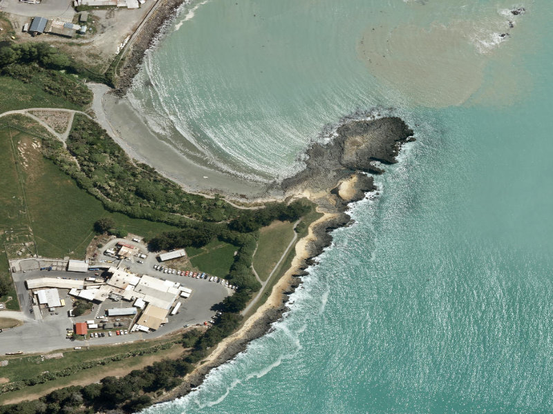 aerial view of Dashing Rocks Track and the ground around it