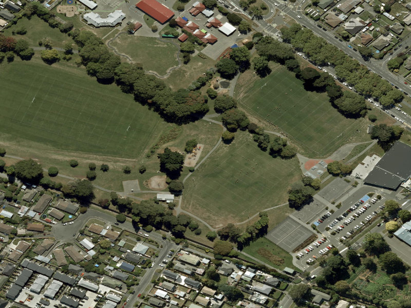 aerial view of Walk and bike track through Phillipstown and the ground around it