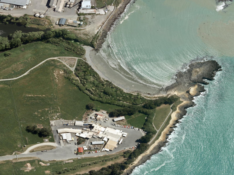 aerial view of Dashing Rocks Track and the ground around it