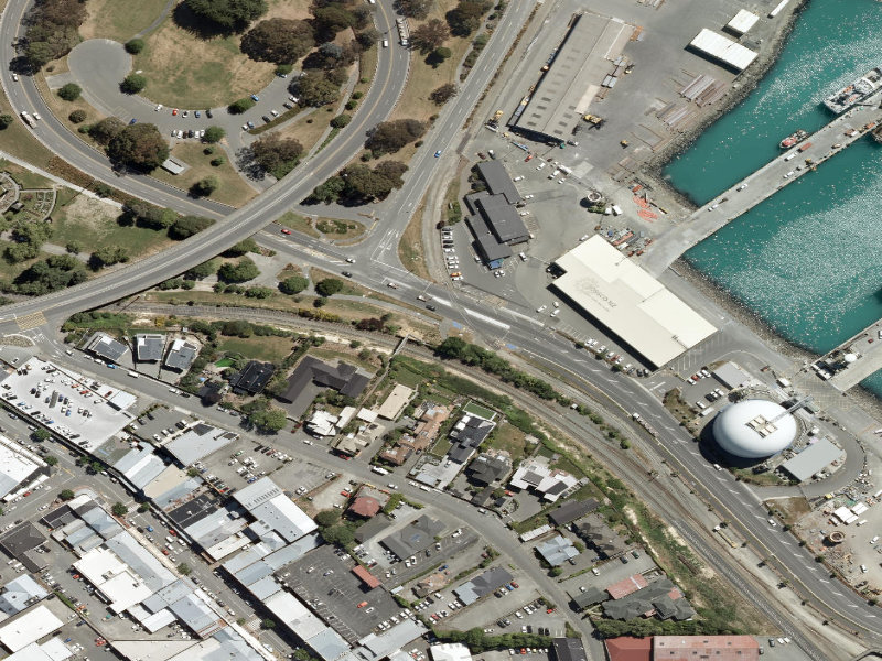 aerial view of Railway Overbridge and the ground around it