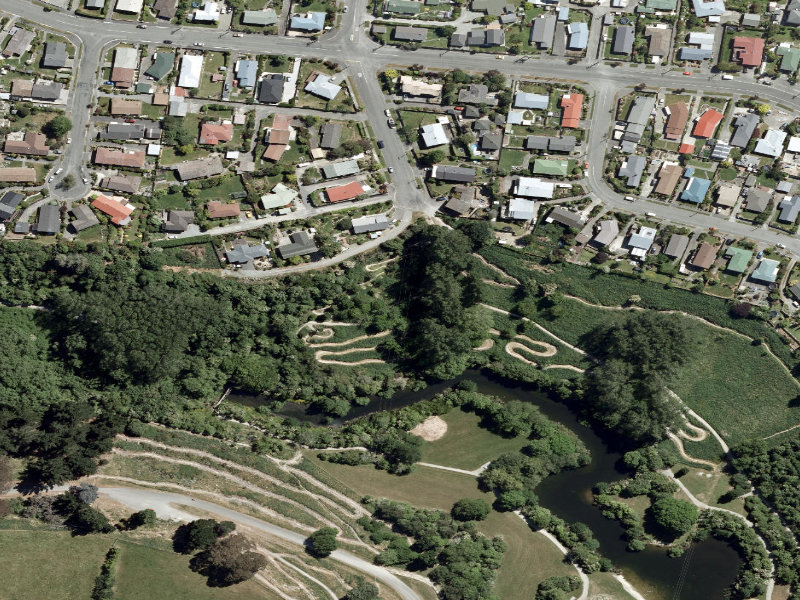 aerial view of Alternative Route and the ground around it