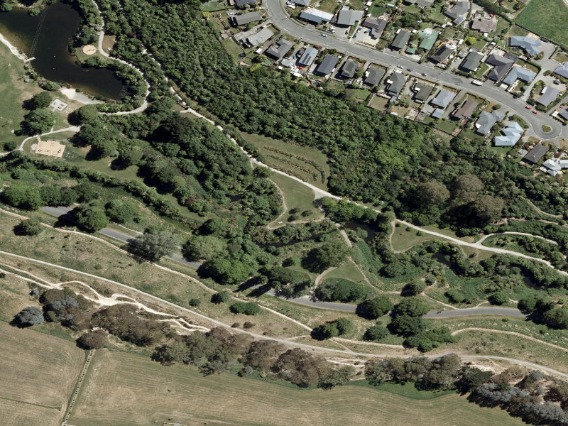aerial view of Centennial Park Tracks and the ground around it