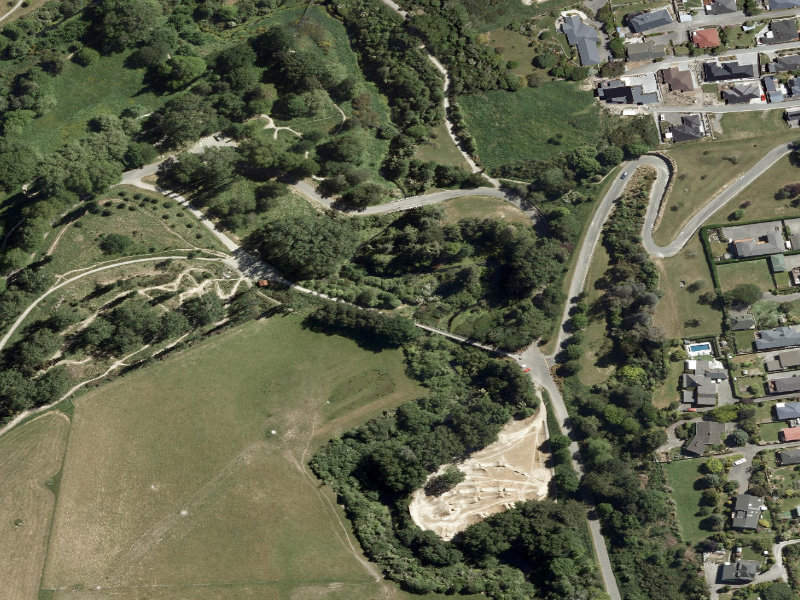 aerial view of Centennial Park Tracks and the ground around it
