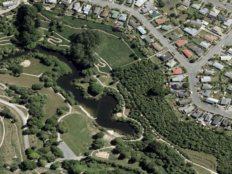 aerial view of Centennial Park Tracks and the ground around it