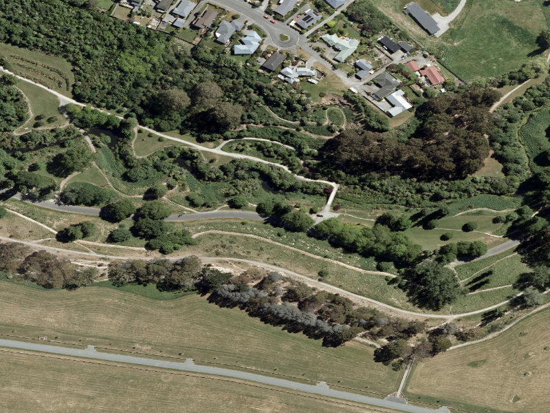 aerial view of Centennial Park Tracks and the ground around it