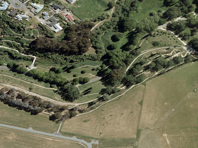 aerial view of Centennial Park Tracks and the ground around it