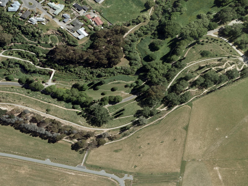 aerial view of Centennial Park Tracks and the ground around it