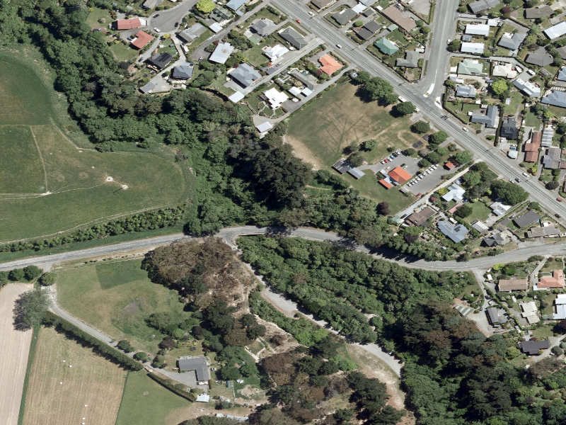 aerial view of Gleniti Park Tracks and the ground around it