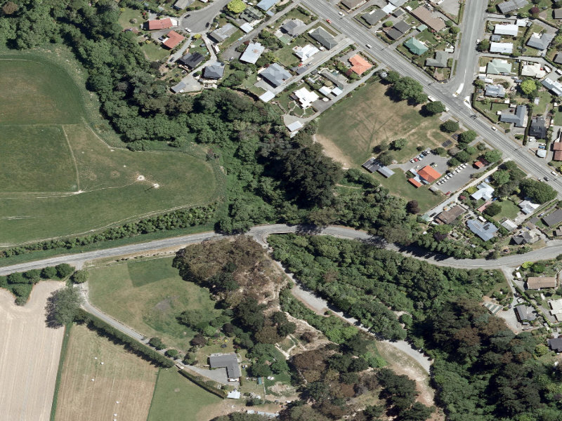 aerial view of Gleniti Park Tracks and the ground around it