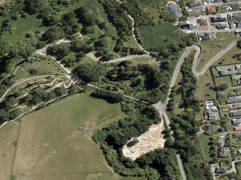 aerial view of Centennial Park Tracks and the ground around it