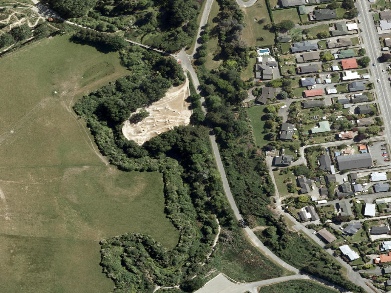 aerial view of Saltwater Creek Cycle Walkway and the ground around it