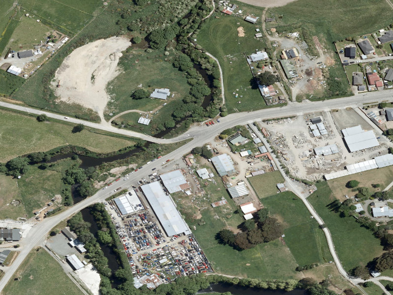 aerial view of Saltwater Creek Cycle Walkway and the ground around it