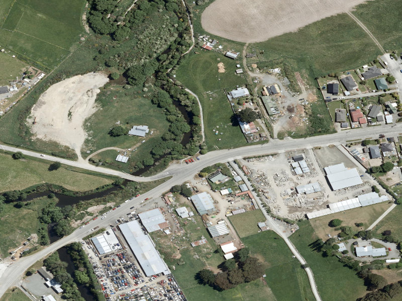 aerial view of Saltwater Creek Cycle Walkway and the ground around it