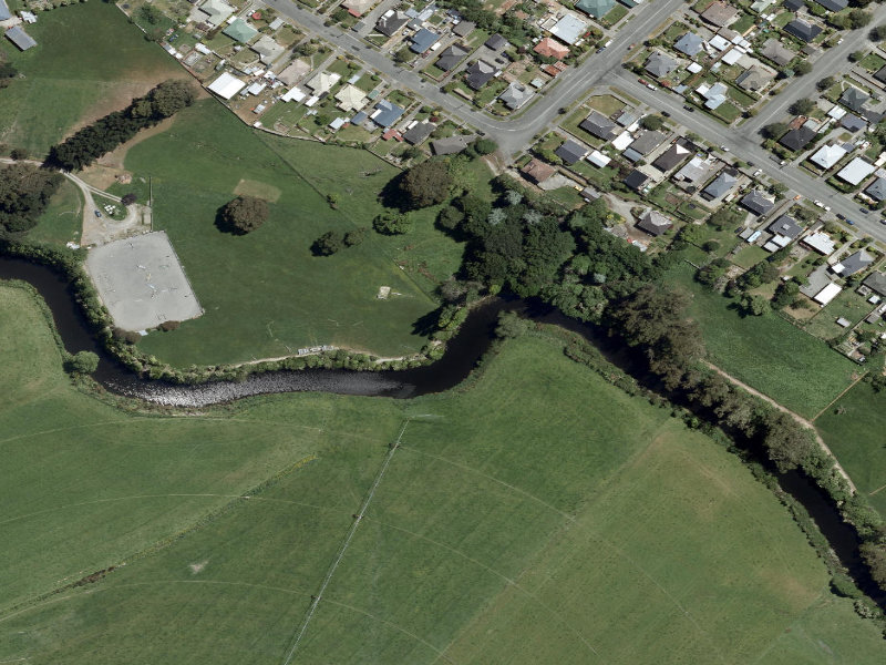 aerial view of Saltwater Creek Cycle Walkway and the ground around it