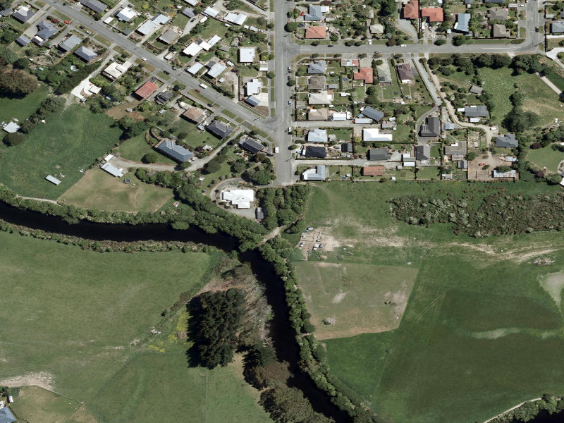 aerial view of Saltwater Creek Cycle Walkway and the ground around it