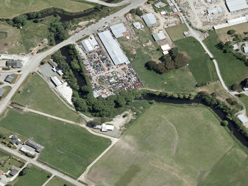 aerial view of Saltwater Creek Cycle Walkway and the ground around it
